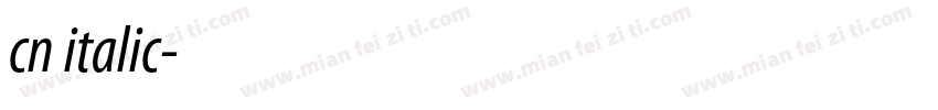 cn italic字体转换